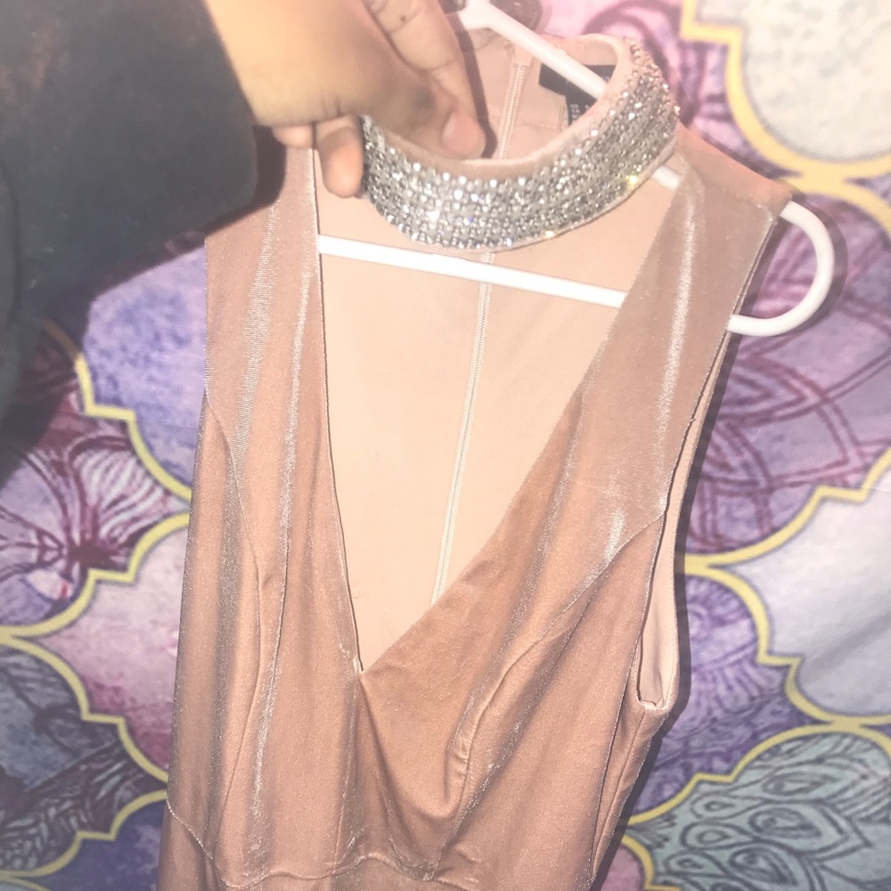 Pretty velvet choker dress